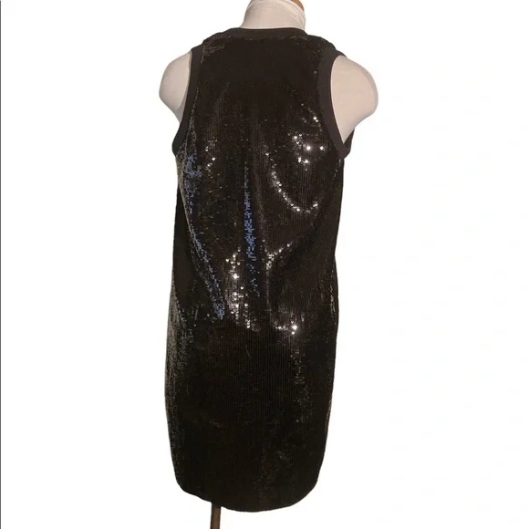 MSGM Milano Dream Rapid Eye Movement Dream Black Sequin Dress Size 40